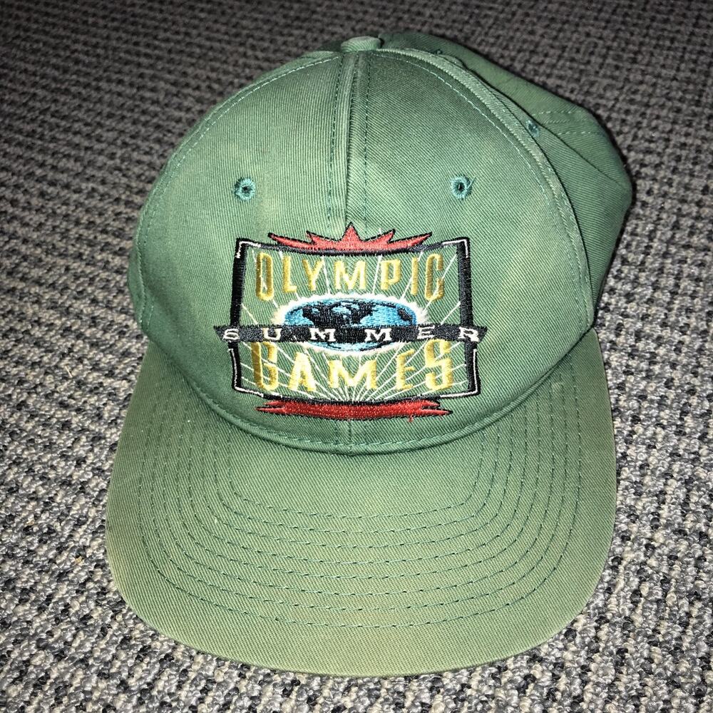 1996 Olympics Atlanta Summer‎ Games OSFA Green Cap By Hanes Vintage